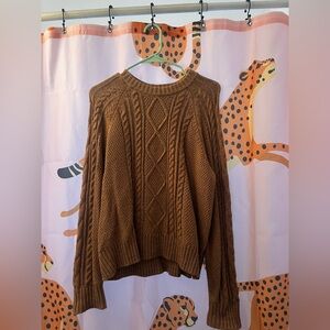 GAP Brown Cable Knit Sweater